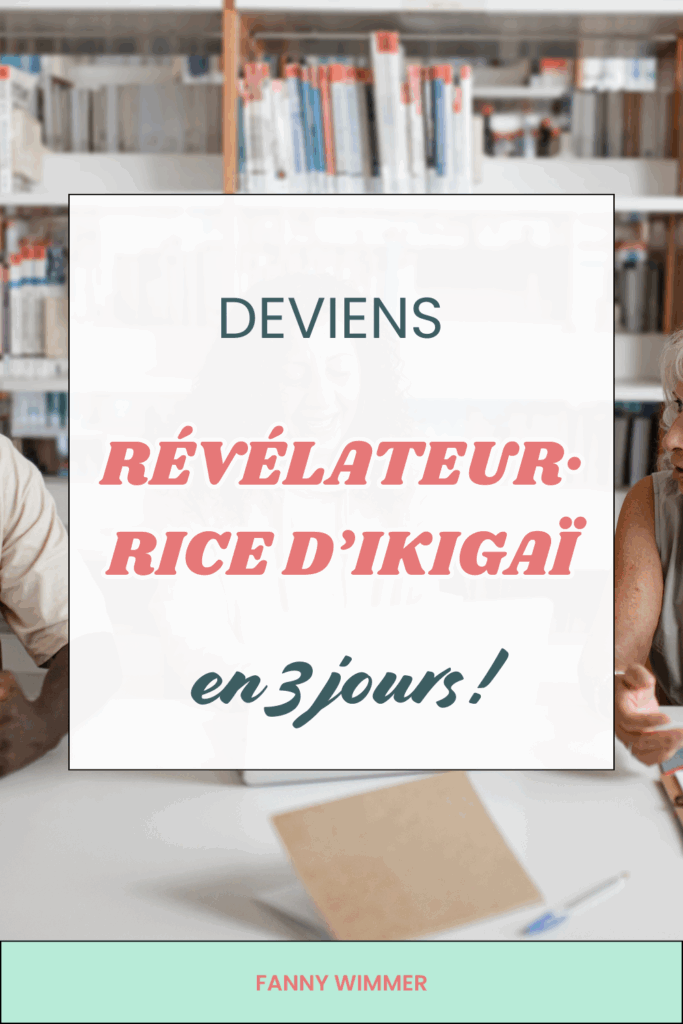 Tu es sophrologue, thérapeute, coach ou praticien·ne du bien-être ? Et si tu ajoutais un outil puissant à ta pratique ? La formation Ikigaï Révélation® t’offre une méthode clef en main, testée et approuvée. En 3 jours, accompagne tes client·es vers plus de sens et de clarté.
