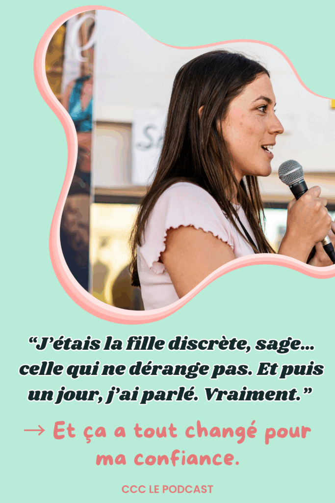 Citation inspirante sur l’auto-expression et la confiance féminine – illustration du passage de la discrétion à l’affirmation de soi.